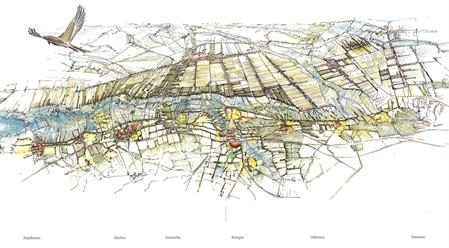 Vogelvlucht randveen Huzne veenkoloniën