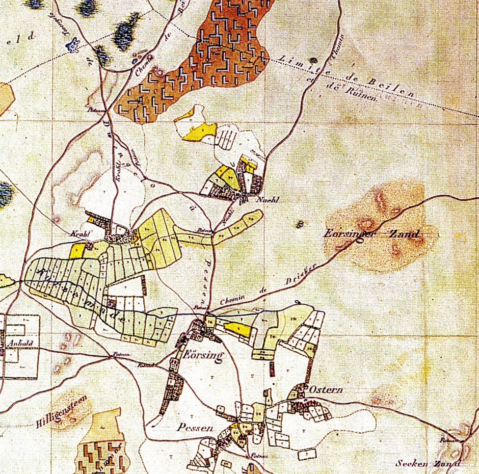 Franse topografische kaart van 1811 of 1812