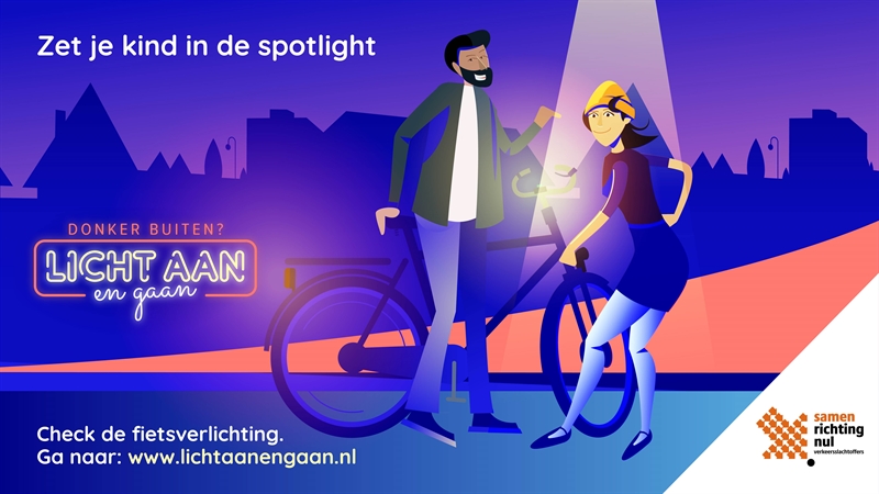 Zet je kind in de spotlight! - Licht aan en gaan - Check de fietsverlichting - ga naar de website